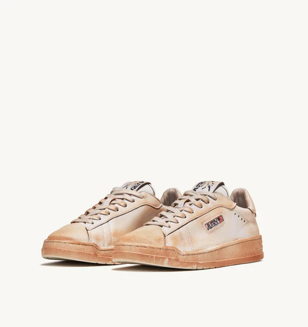 BASKET BOB LUTZ LOW EN CUIR BLANC EFFET