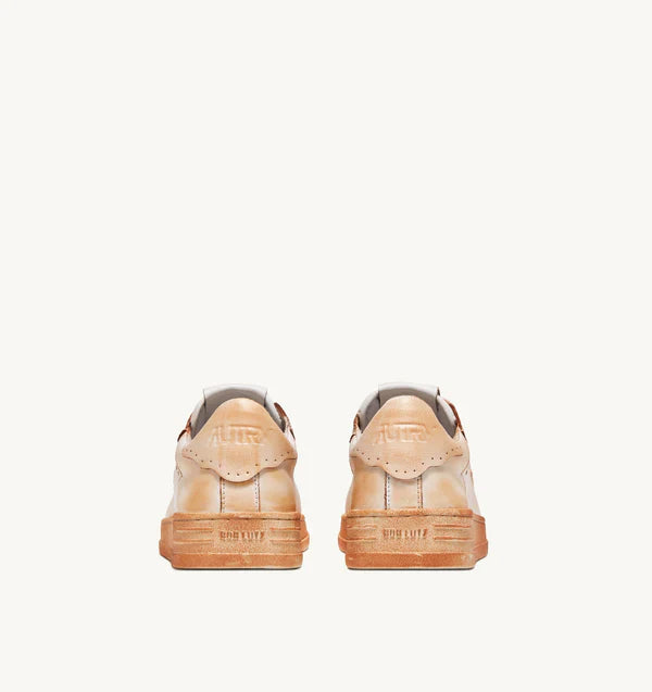 BASKET BOB LUTZ LOW EN CUIR BLANC EFFET
