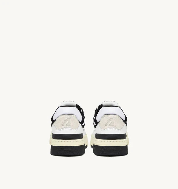 BASKET CLC EN CUIR BLANC ET NOIR