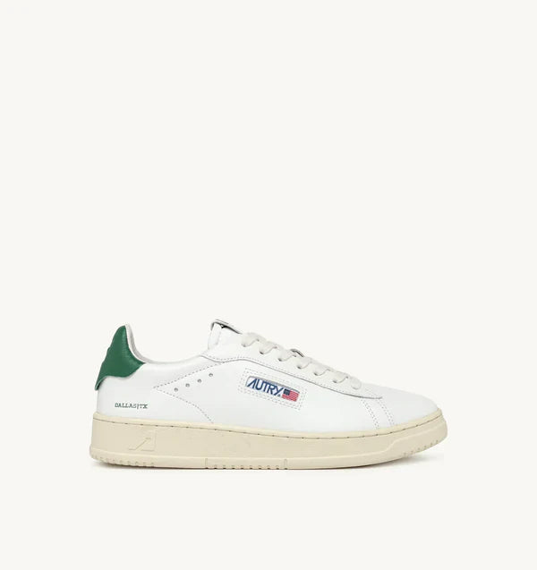 BASKET DALLAS LOW EN CUIR BLANC ET AMAZON