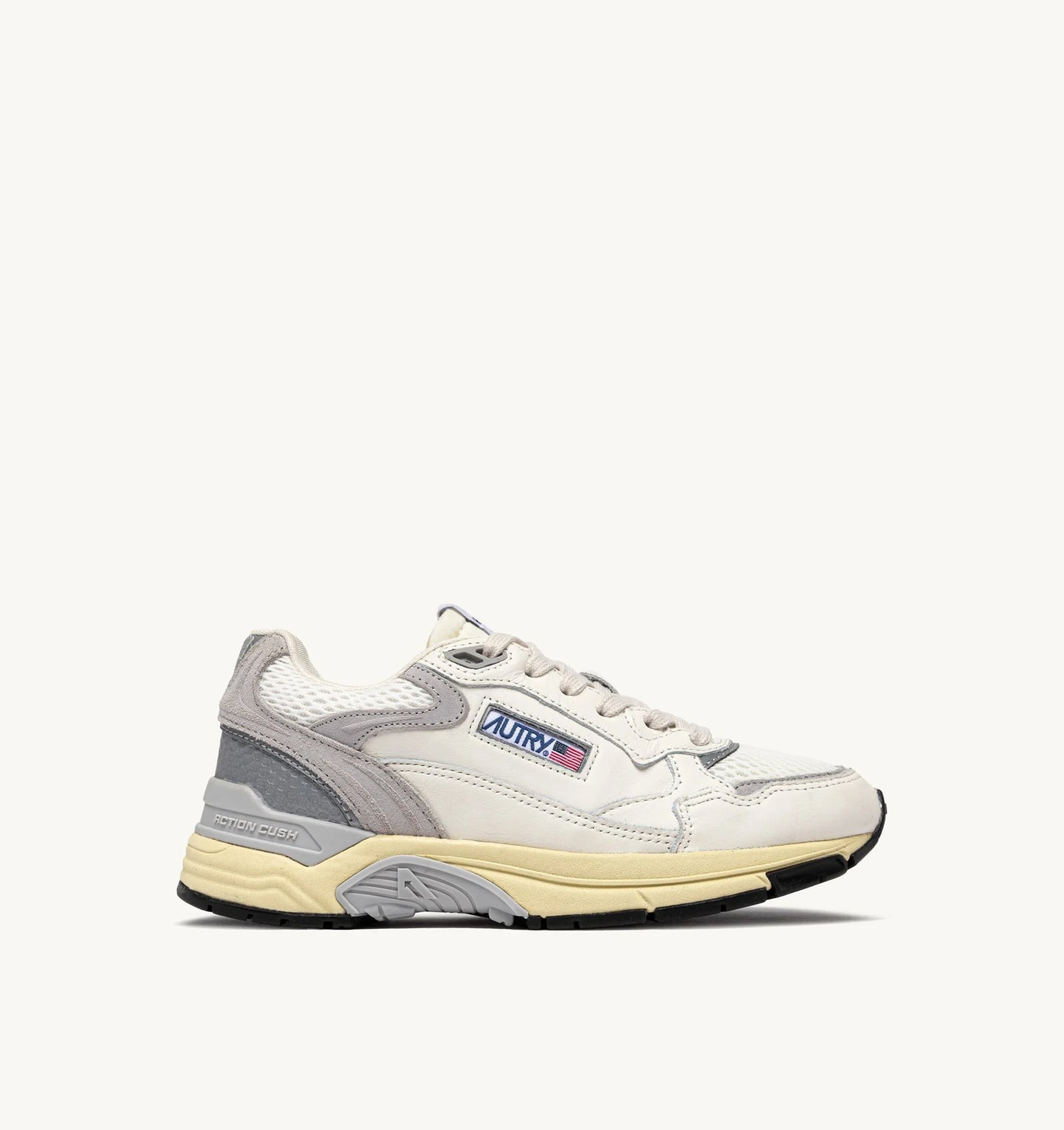 BASKET HYPERWAY EN MESH ET EN DAIM BLANC ET GRIS