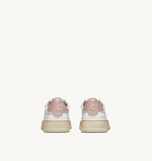 BASKET BAISSE DALLAS EN CUIR BLANC ET POWDER POUR ENFANTS