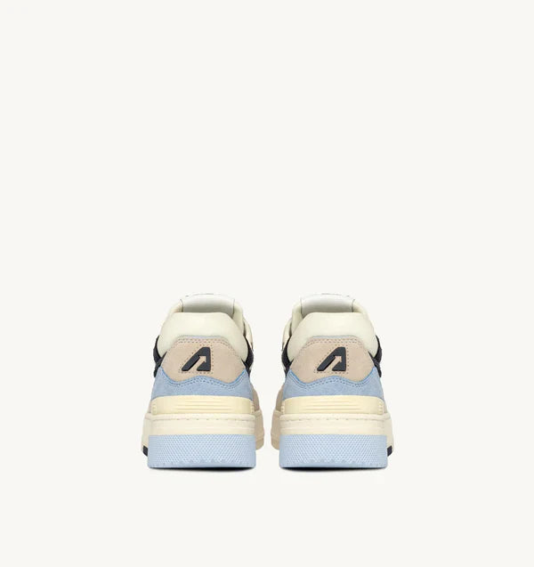 BASKET CLC EN CUIR BLANC ET DAIM BICOLORE