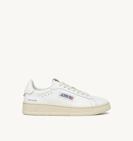 BASKET DALLAS LOW EN CUIR BLANC