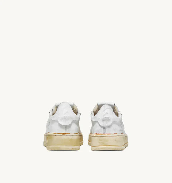 BASKET DALLAS SUPER VINTAGE LOW EN CUIR BLANC