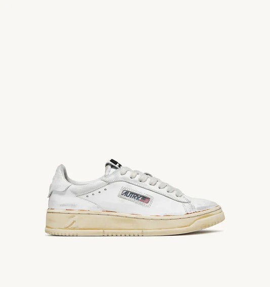 BASKET DALLAS SUPER VINTAGE LOW EN CUIR BLANC