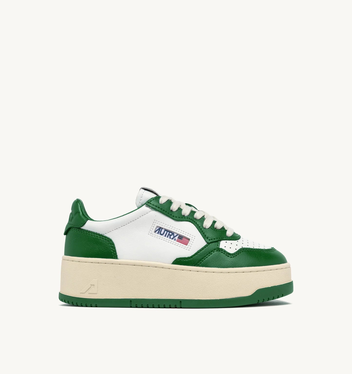 BASKETS MEDALIST PLATFORM EN CUIR BLANC ET AMAZON