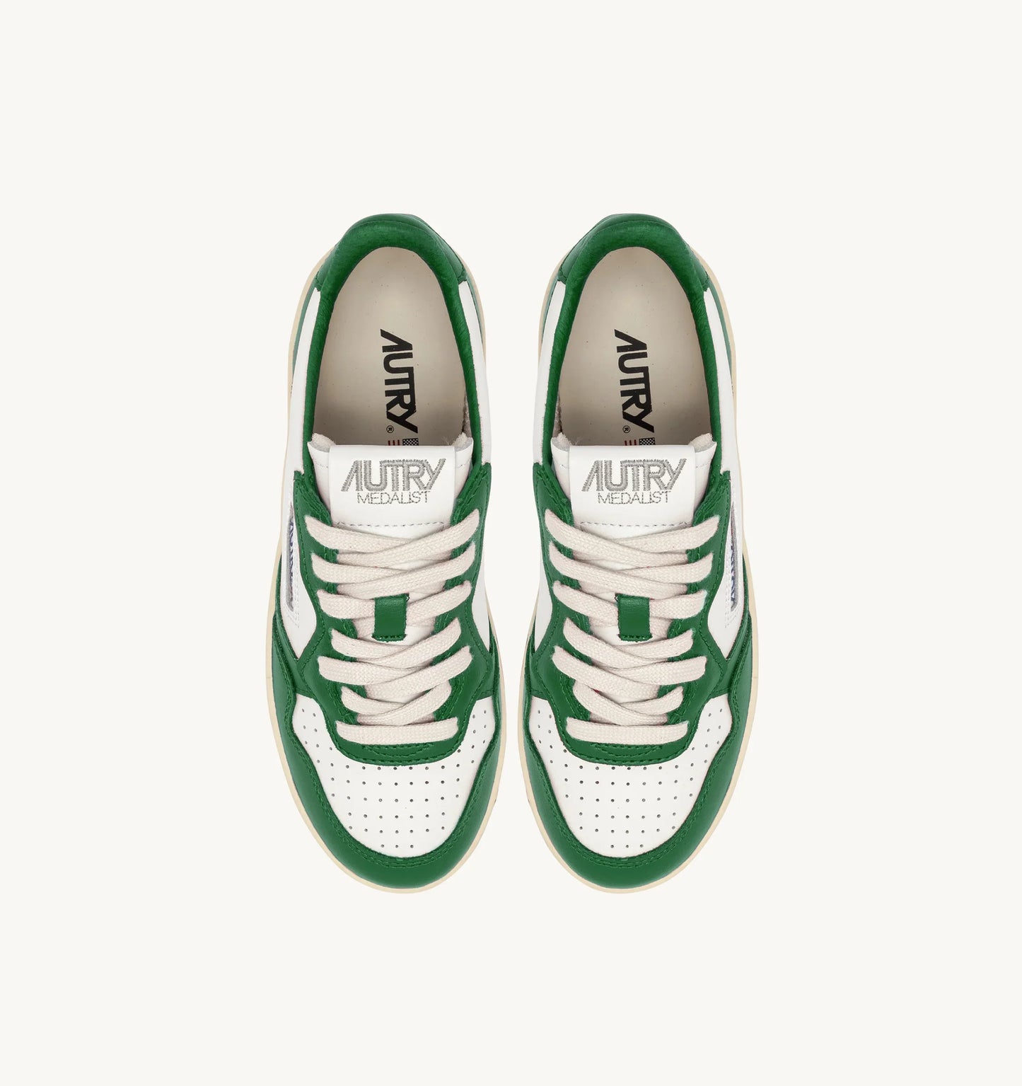 BASKETS MEDALIST PLATFORM EN CUIR BLANC ET AMAZON