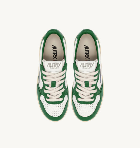 BASKETS MEDALIST PLATFORM EN CUIR BLANC ET AMAZON