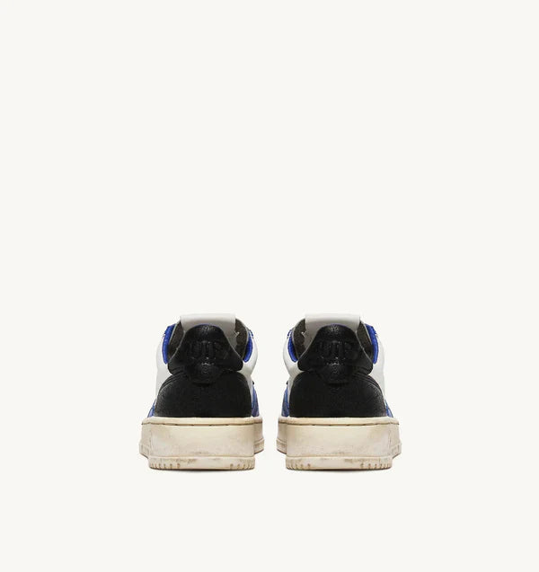 BASKET MEDELIST LOW SUPER VINTAGE EN CUIR BLANC BLEU ET NOIR
