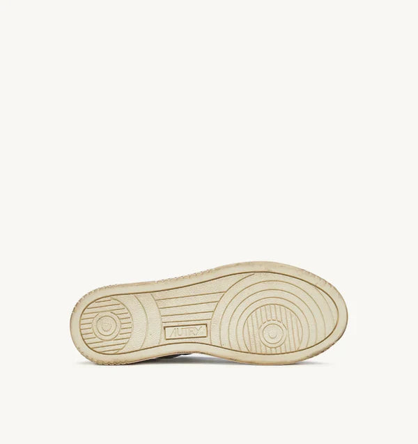 BASKET MEDELIST LOW SUPER VINTAGE EN CUIR BLANC BLEU ET NOIR