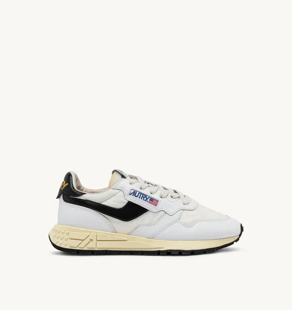 REELWIND LOW SNEAKERS IN NYLON AND LEATHER COLOR WHITE BLACK