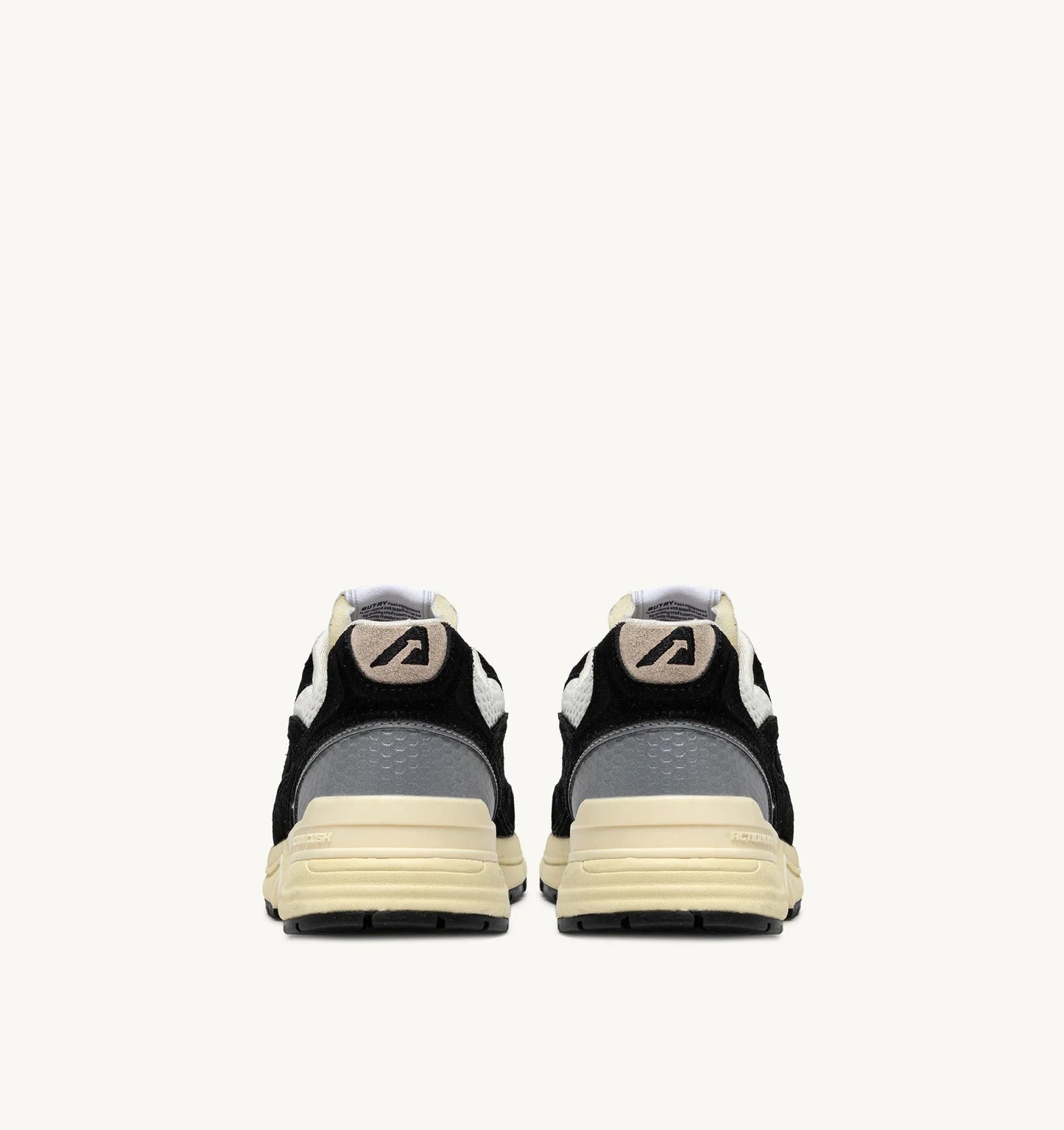 BASKETS HYPERWAY EN MESH ET EN DAIM NOIR ET ARGENT